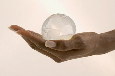 home page image of handing you the world